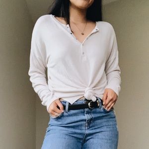 American Eagle long sleeve henley tee